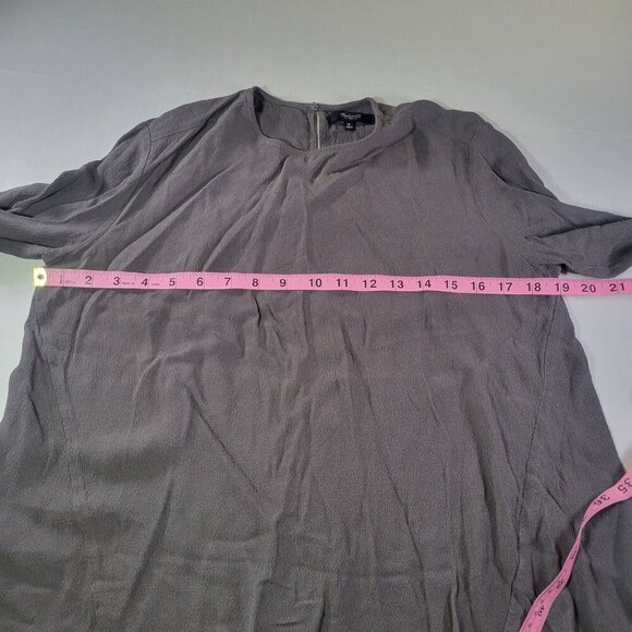 Madewell Women Textured Gray 3/4 Sleeve Tunic Top Size Medium - Picture 6 of 7